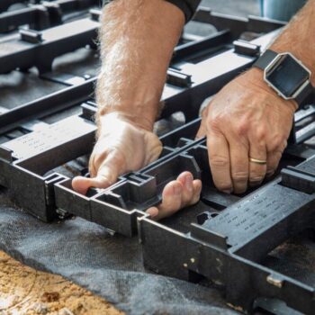 instadeck assembly close-up - hardwoods composite decking